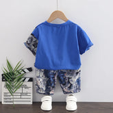 Summer Boys Clothing Short Sleeved Pullover T-Shirt Cartoon Full Print Short 2pcs Baby Boy Clothes Kids New Design Sport Set
